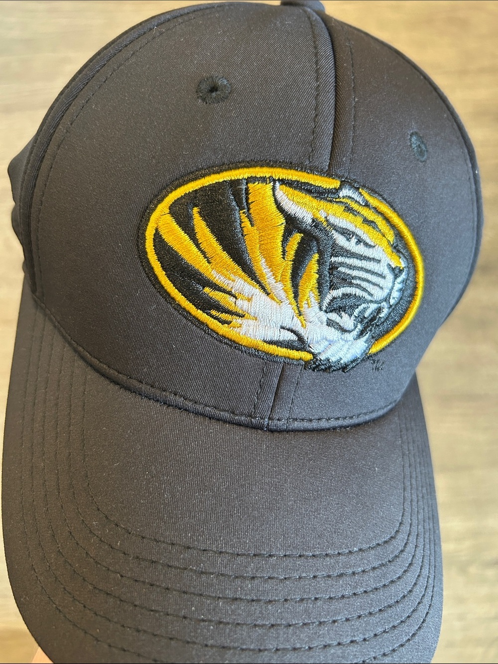 Missouri Tigers Top of the World Memory Fit Black Flex Hat M/L NCAA